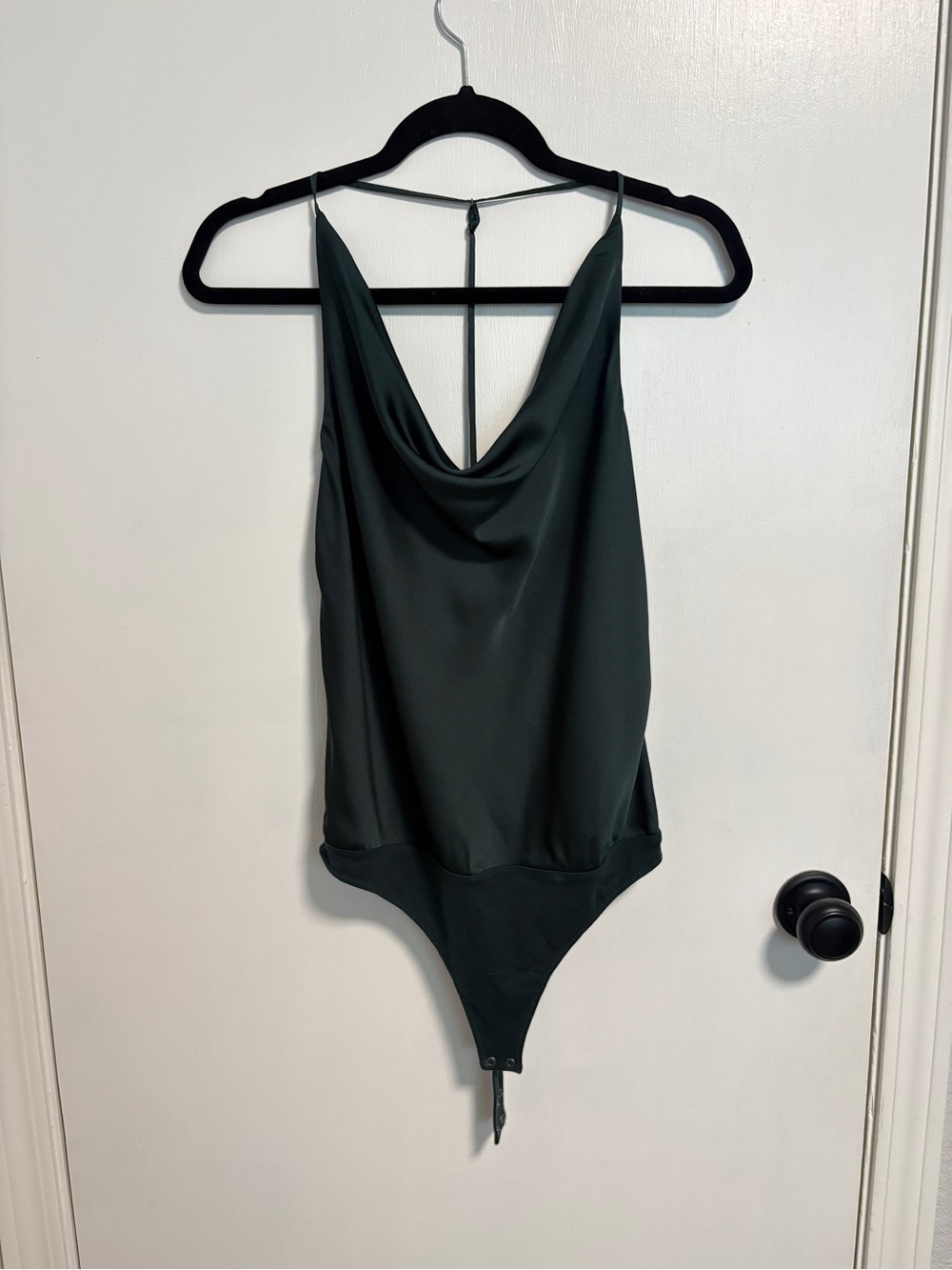 Abercrombie & Fitch Dark Green Cowl Neck Bodysuit